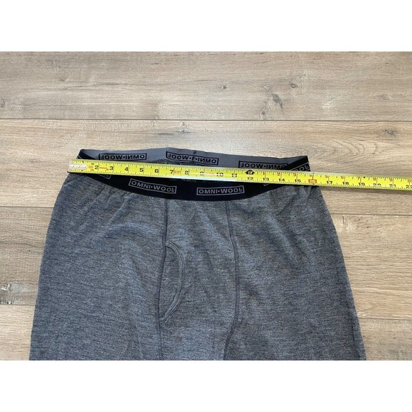 Omni Wool Mens XXL Polyester Wool Blend Base Layer Gray Bottoms Pants - Picture 9 of 9
